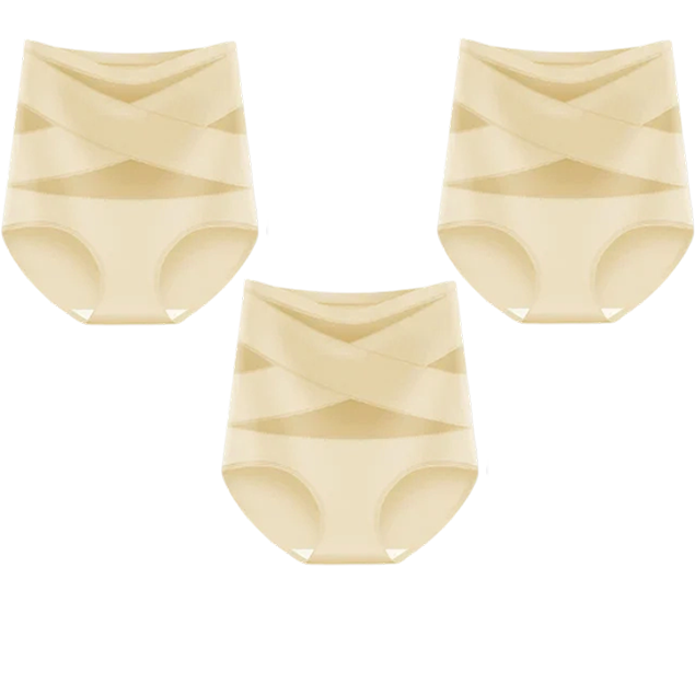 💖Last Day-Buy 1 Get 3 Packs💖Plus-Size High-Waist Cross Tummy Control Panties