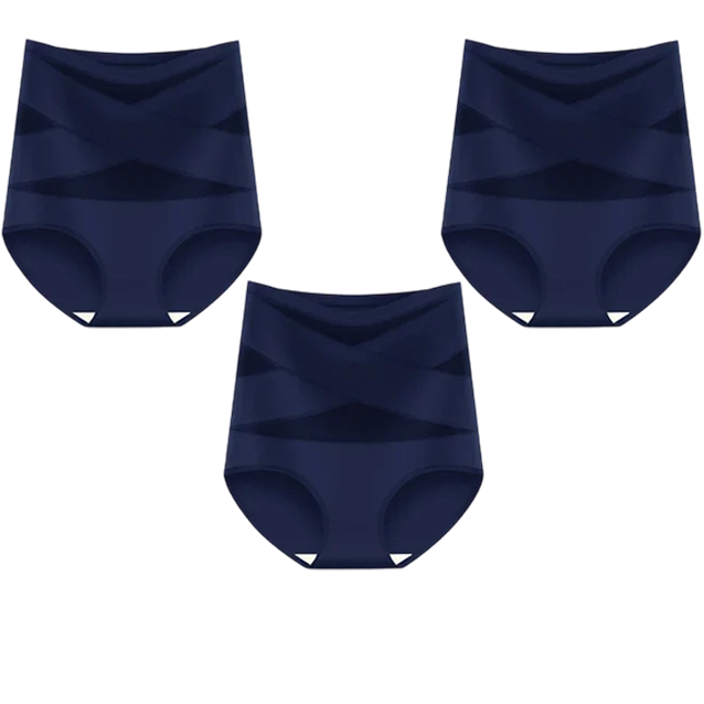 💖Last Day-Buy 1 Get 3 Packs💖Plus-Size High-Waist Cross Tummy Control Panties