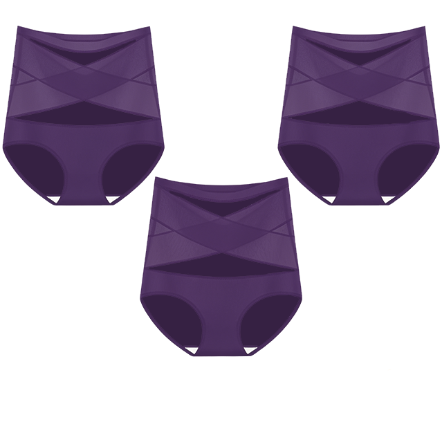 💖Last Day-Buy 1 Get 3 Packs💖Plus-Size High-Waist Cross Tummy Control Panties