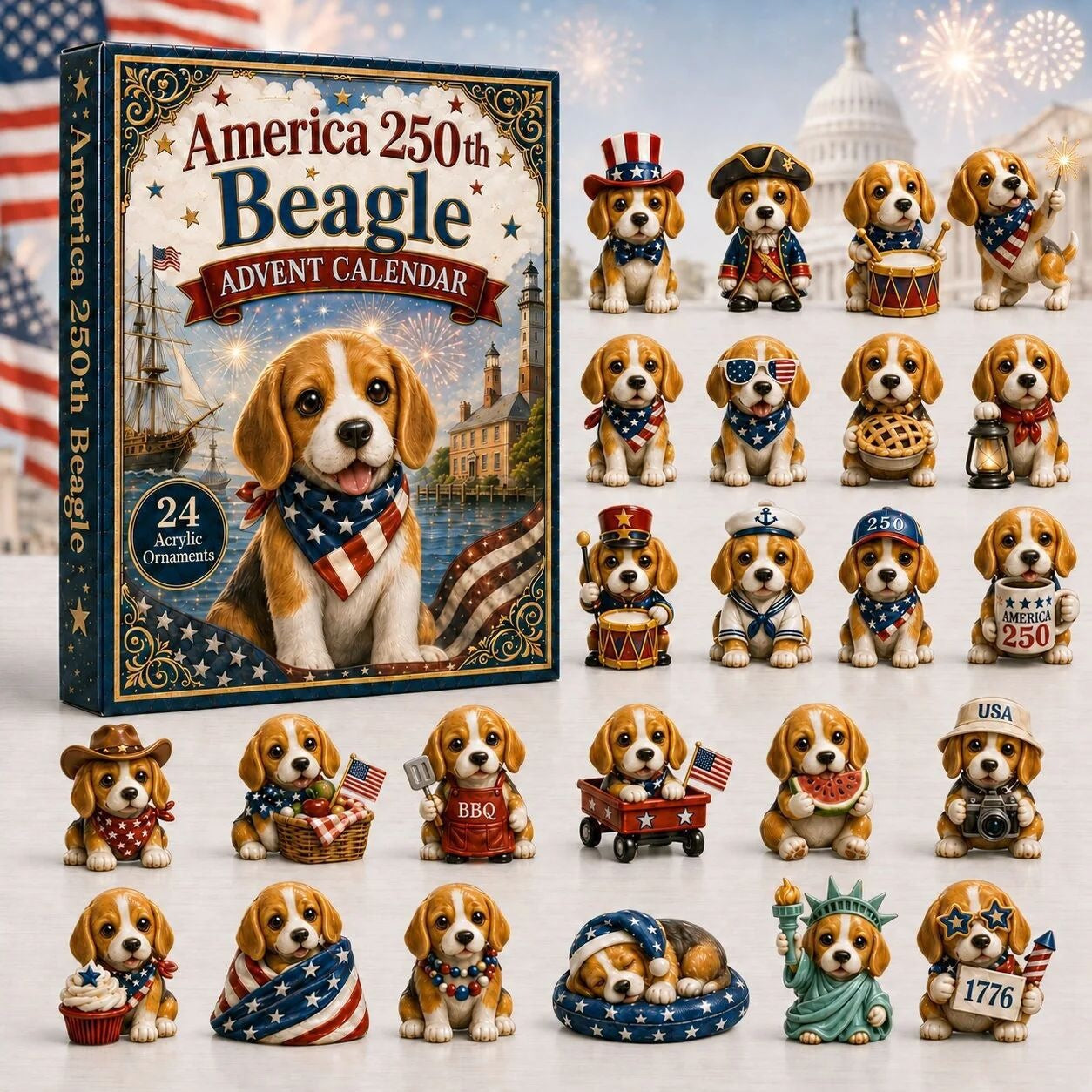 ✨CHRISTMAS KICKOFF 48% OFF - Beagle  Advent Calendar 2026 - 24-Day Festive Countdown Blind Box - Gift For Beagle Lovers