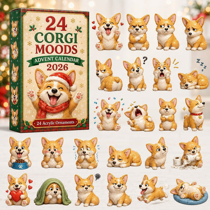 CHRISTMAS KICKOFF 49% OFF - 2026 British Corgis Blind Box - 24‑Day Festive Countdown, Corgi Figurines Blind Box - Gift For Corgi Lovers