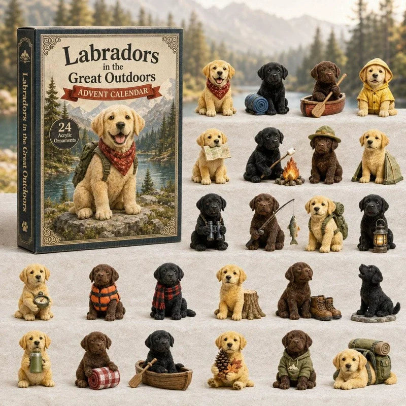 🎄CHRISMAST KICKOFF 48% OFF - 2026 Mountain Forest Backpack Labrador Blind Box - 24-Day Festive Countdown, Acrylic Charms Blind Box - Gift For Dog Lovers