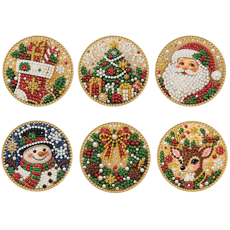 🎄50% OFF NOW! Christmas DIY Painting Hanging Ornaments Set‑5D Pearl Rhinestone DIY Christmas Tree Decorations, Festive Handmade Craft Kit for Holiday Home Decor