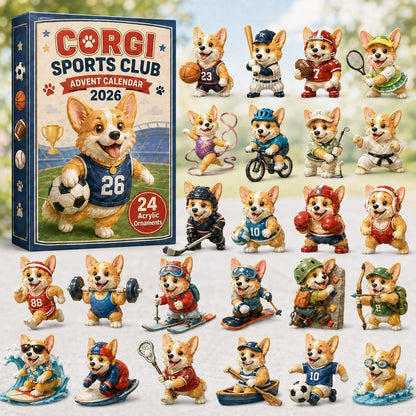 CHRISTMAS KICKOFF 49% OFF - 2026 British Corgis Blind Box - 24‑Day Festive Countdown, Corgi Figurines Blind Box - Gift For Corgi Lovers