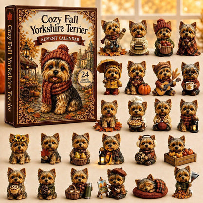 Yorkshire Terrier Advent Calendar – 24 Unique Yorkie Acrylic Ornaments & Daily Christmas Surprises