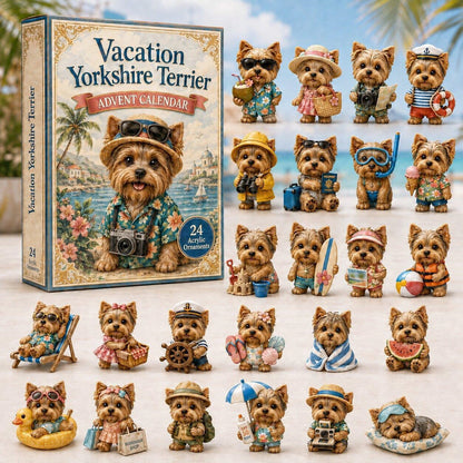 Yorkshire Terrier Advent Calendar – 24 Unique Yorkie Acrylic Ornaments & Daily Christmas Surprises
