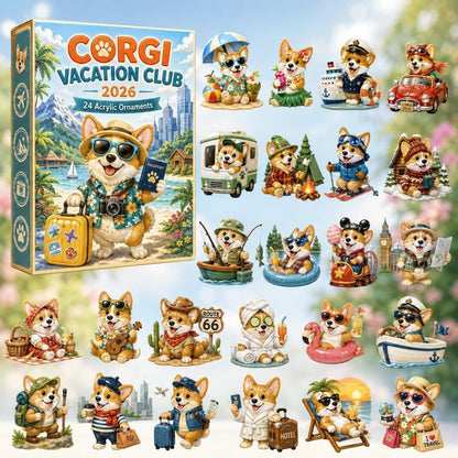 CHRISTMAS KICKOFF 49% OFF - 2026 British Corgis Blind Box - 24‑Day Festive Countdown, Corgi Figurines Blind Box - Gift For Corgi Lovers