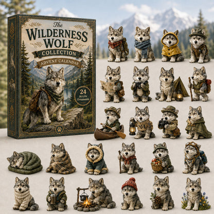 CHRISTMAS KICKOFF 40% OFF - Wilderness Wolf Advent Calendar 2026 - 24-Day Festive Countdown, Acrylic Charms Blind Box - Gift For Wolf Lovers AC0TH048