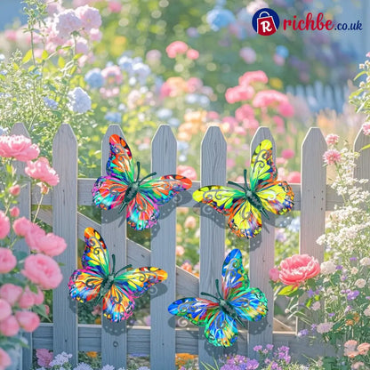 🦋A complete set! 4Pcs Butterfly Metal Wall Decor🤩