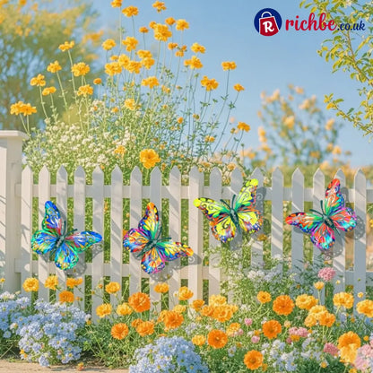 🦋A complete set! 4Pcs Butterfly Metal Wall Decor🤩