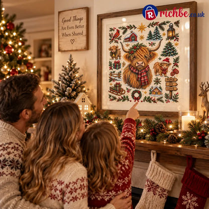 🎄 A Cozy Christmas – Animal Cross Stitch Kit