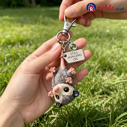 A Little Opossum for You - ’Still Hanging On’ Keychain & Sentiment Card Set