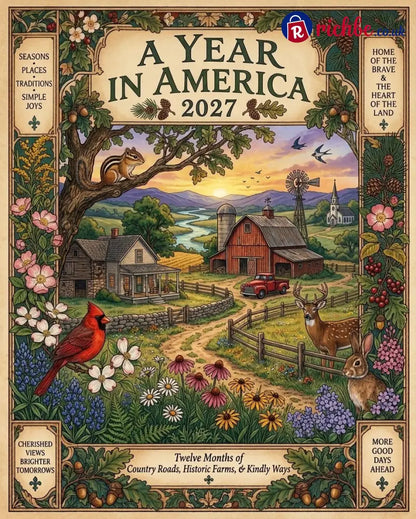 A Year in America 2027 – Americana Nostalgia Wall Calendar