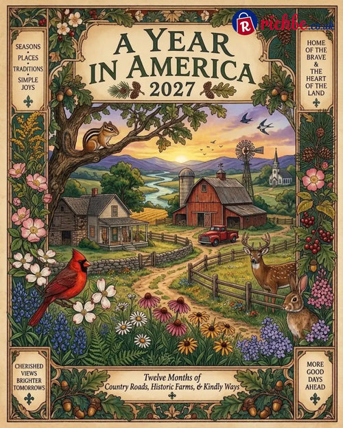 A Year in America 2027 – Americana Nostalgia Wall Calendar