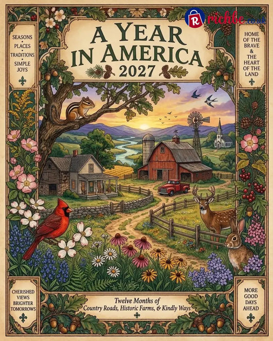 A Year in America 2027 – Americana Nostalgia Wall Calendar