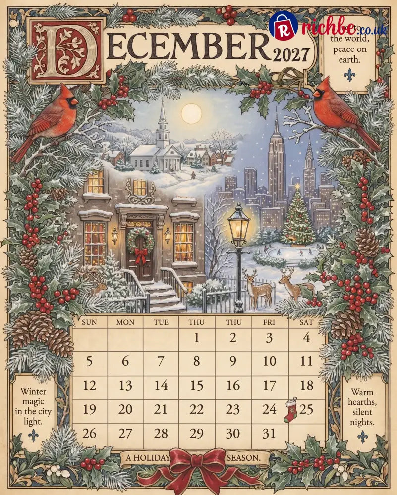 A Year in America 2027 – Americana Nostalgia Wall Calendar