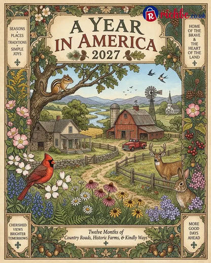 A Year in America 2027 – Americana Nostalgia Wall Calendar