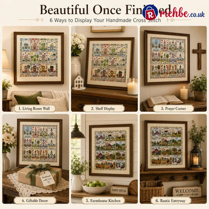 🧵 A Year in Stitches | 12-Month Seasonal Cross Stitch Kit 🌿