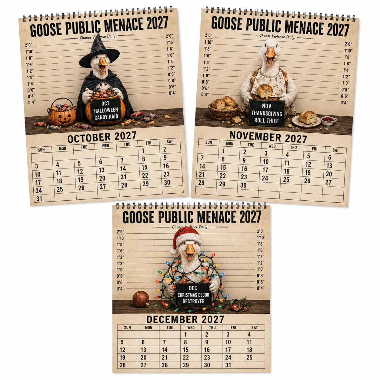 🦝🚨 Raccoon Crime Syndicate 2027 Calendar – 12 Months of Trash, Trouble & Tiny Criminals 😂