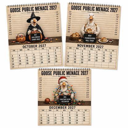 🦝🚨 Raccoon Crime Syndicate 2027 Calendar – 12 Months of Trash, Trouble & Tiny Criminals 😂