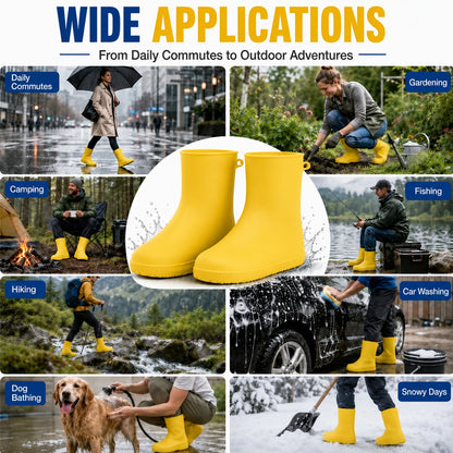 🌧️ Heavy-Duty Non-Slip Reusable Waterproof Shoe Covers – Keep Shoes Clean & Dry