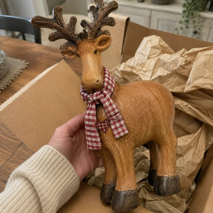 🦌Rustic Farmhouse Reindeer Figurine
