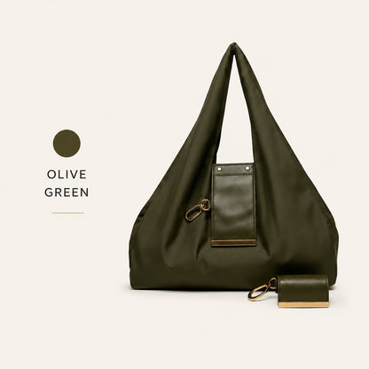 Toworkact™ Varelli Charm Transformable Bag – Stylish Vegan Leather Tote & Keychain Charm