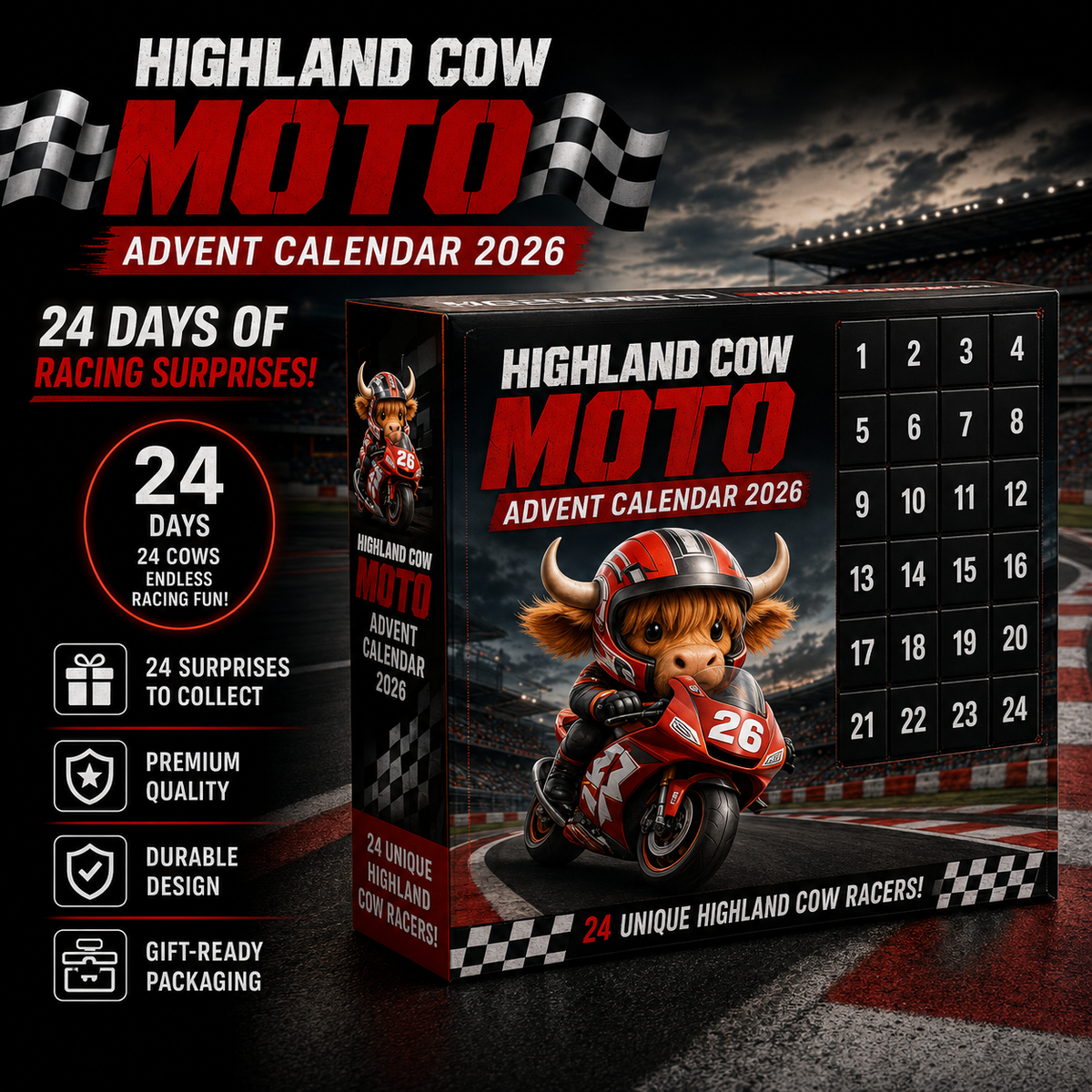 🐮🏍️ HIGHLAND COW MOTO ADVENT CALENDAR 2026
