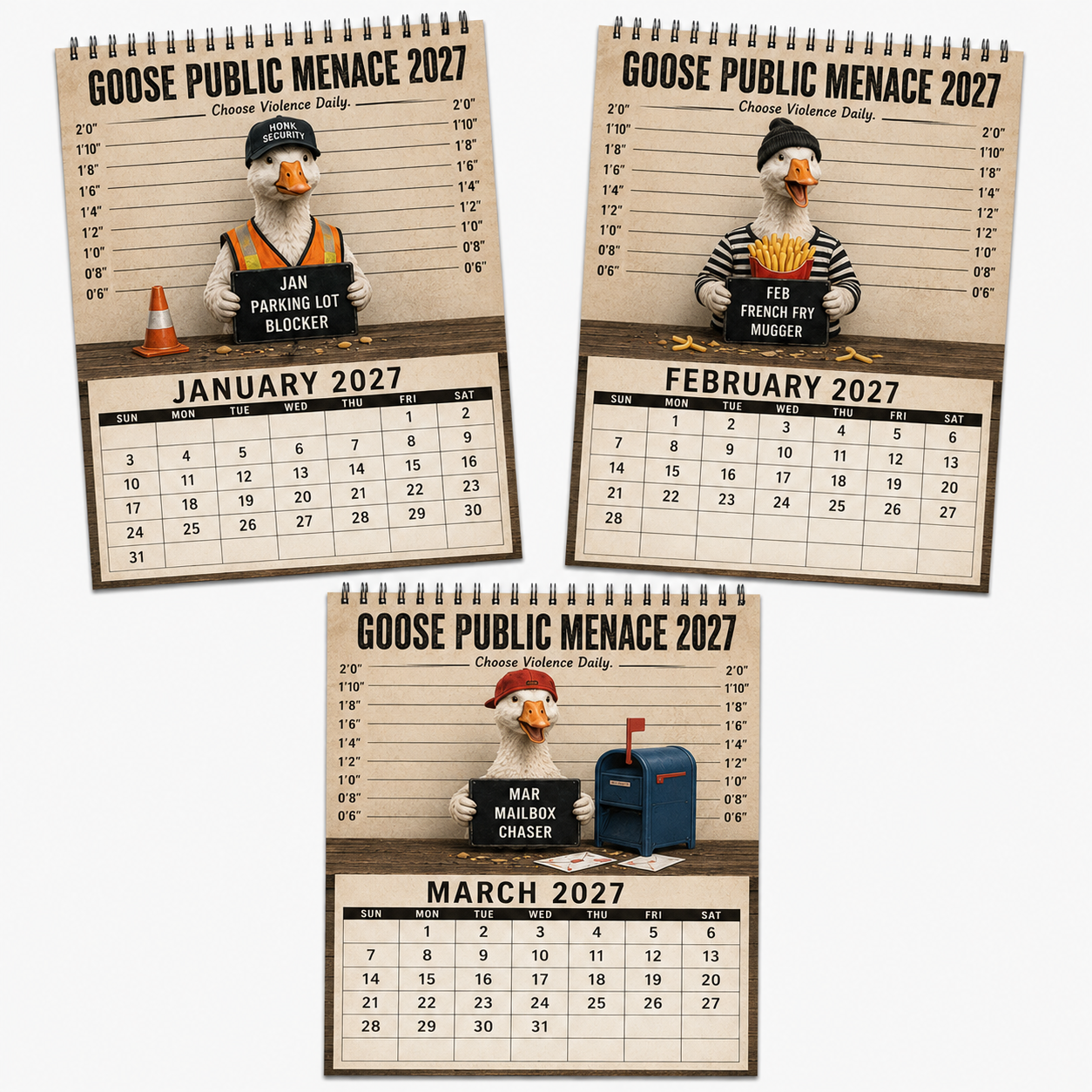 🦝🚨 Raccoon Crime Syndicate 2027 Calendar – 12 Months of Trash, Trouble & Tiny Criminals 😂