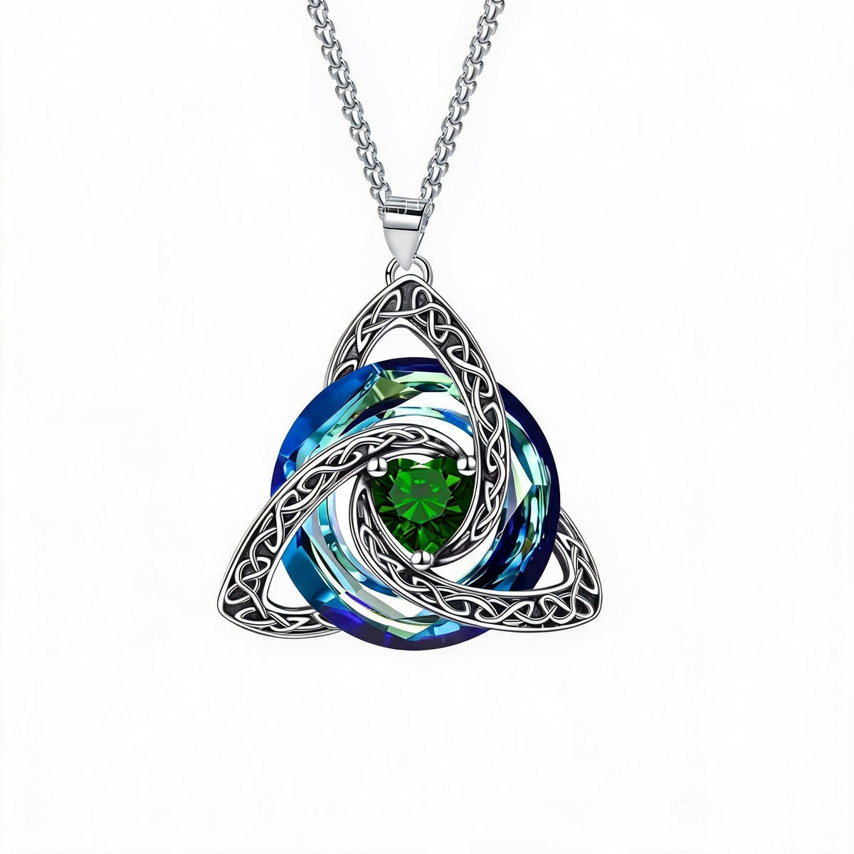 Birthstone Celtic Trinity Knot Necklace ✨