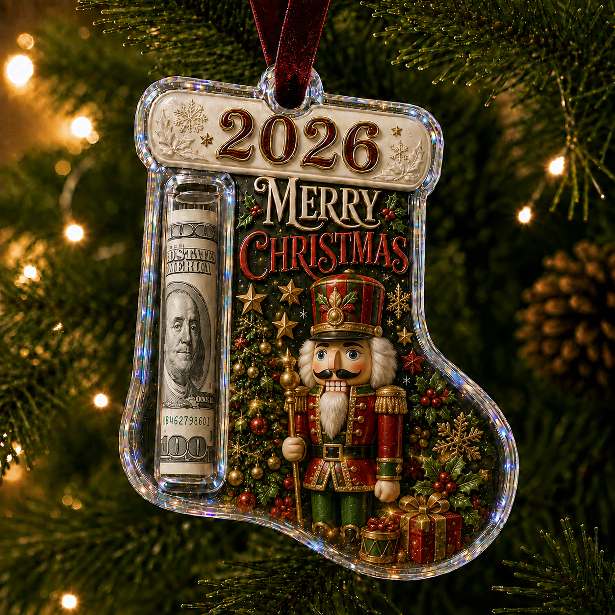 🎅 2026 Christmas Gift 49% Off--Cash Clip Christmas Tree Ornament
