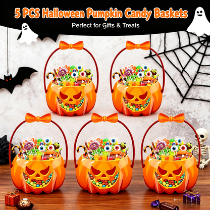 👻Halloween Bestsellers-Halloween Transparent Pumpkin Favor Bags