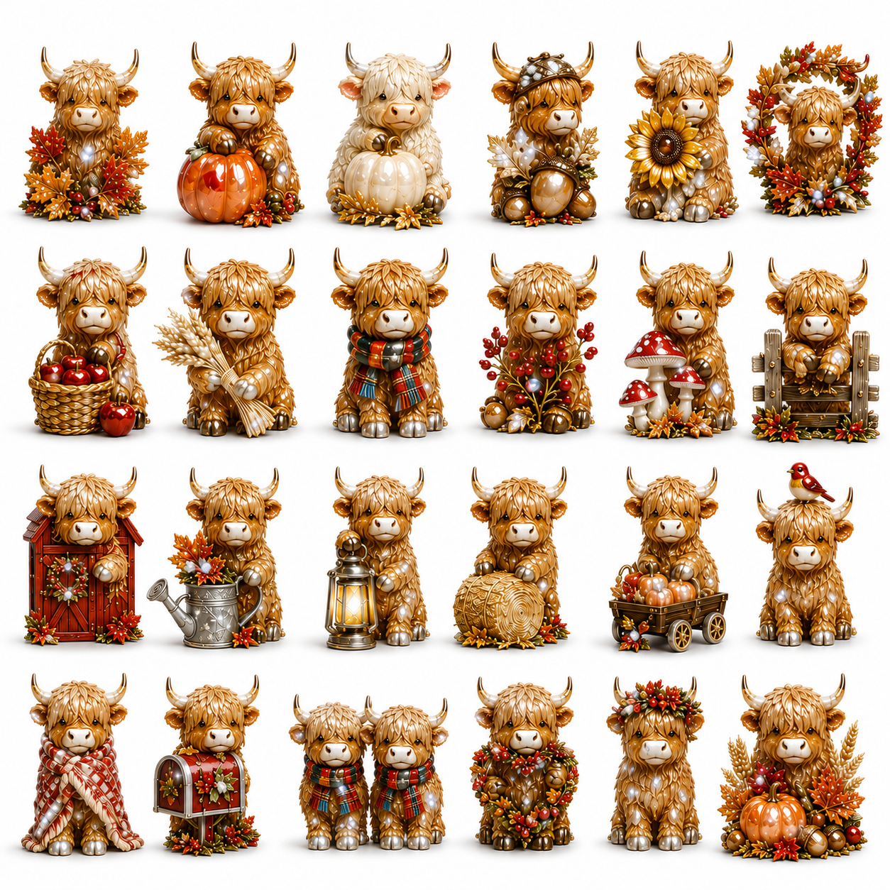 24-Day Highland Cattle Advent Calendar | Collectible Cow Christmas Countdown