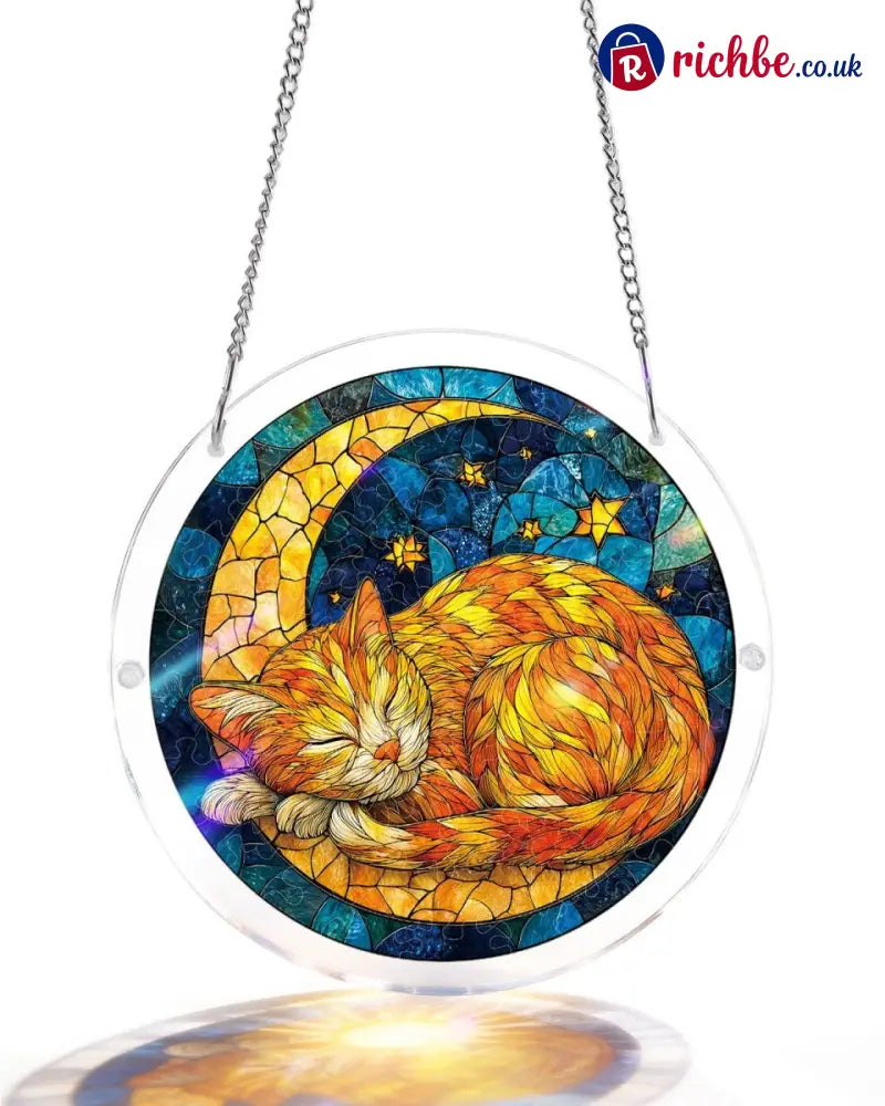 💖Acrylic Jigsaw Puzzle Suncatcher - Holy Light of Jesus Light - Cat