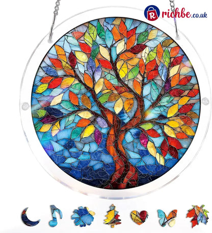 💖Acrylic Jigsaw Puzzle Suncatcher - Holy Light of Jesus Light - Tree