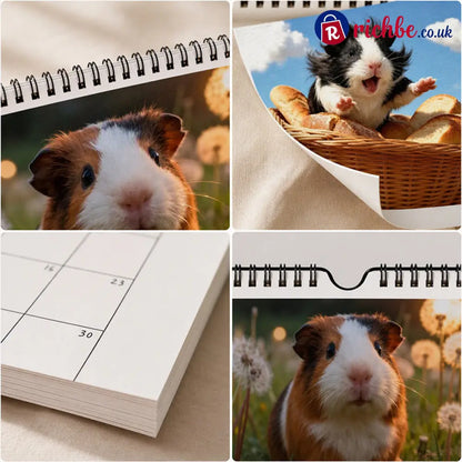 Add Cuteness Instantly! 2027 Guinea Pig Wall Calendar - Housewares & Kitchen