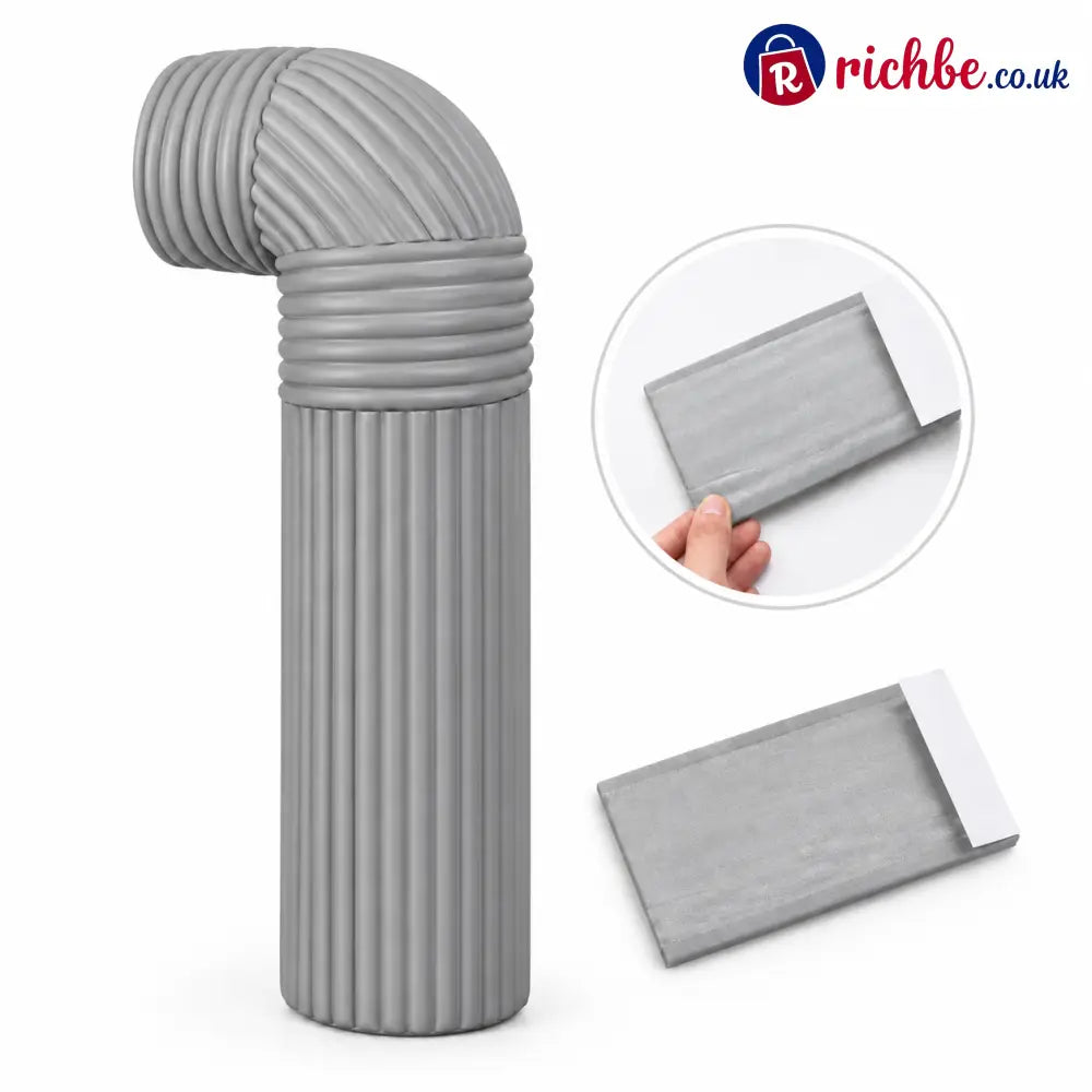 Adhesive Pipe Insulation Wrap Outdoor Winter Anti Freeze Thermal Foam Sleeve for Water and Solar Pipes - grey