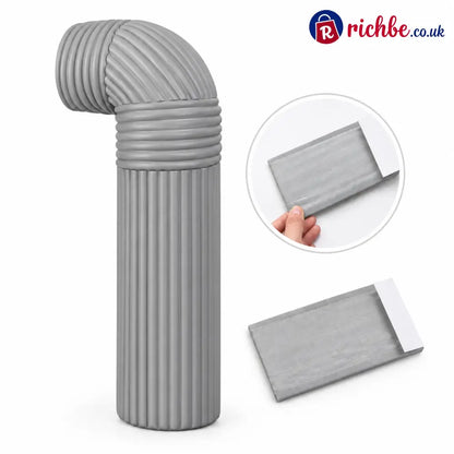 Adhesive Pipe Insulation Wrap Outdoor Winter Anti Freeze Thermal Foam Sleeve for Water and Solar Pipes - grey