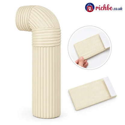 Adhesive Pipe Insulation Wrap Outdoor Winter Anti Freeze Thermal Foam Sleeve for Water and Solar Pipes - white