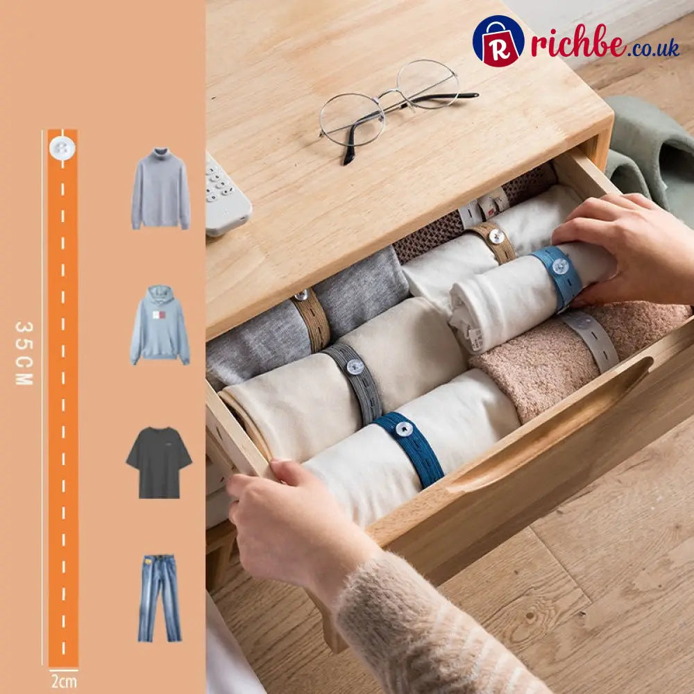 Adjustable Elastic Clothing Organization Bands ✨ - Housewares & Kitchen