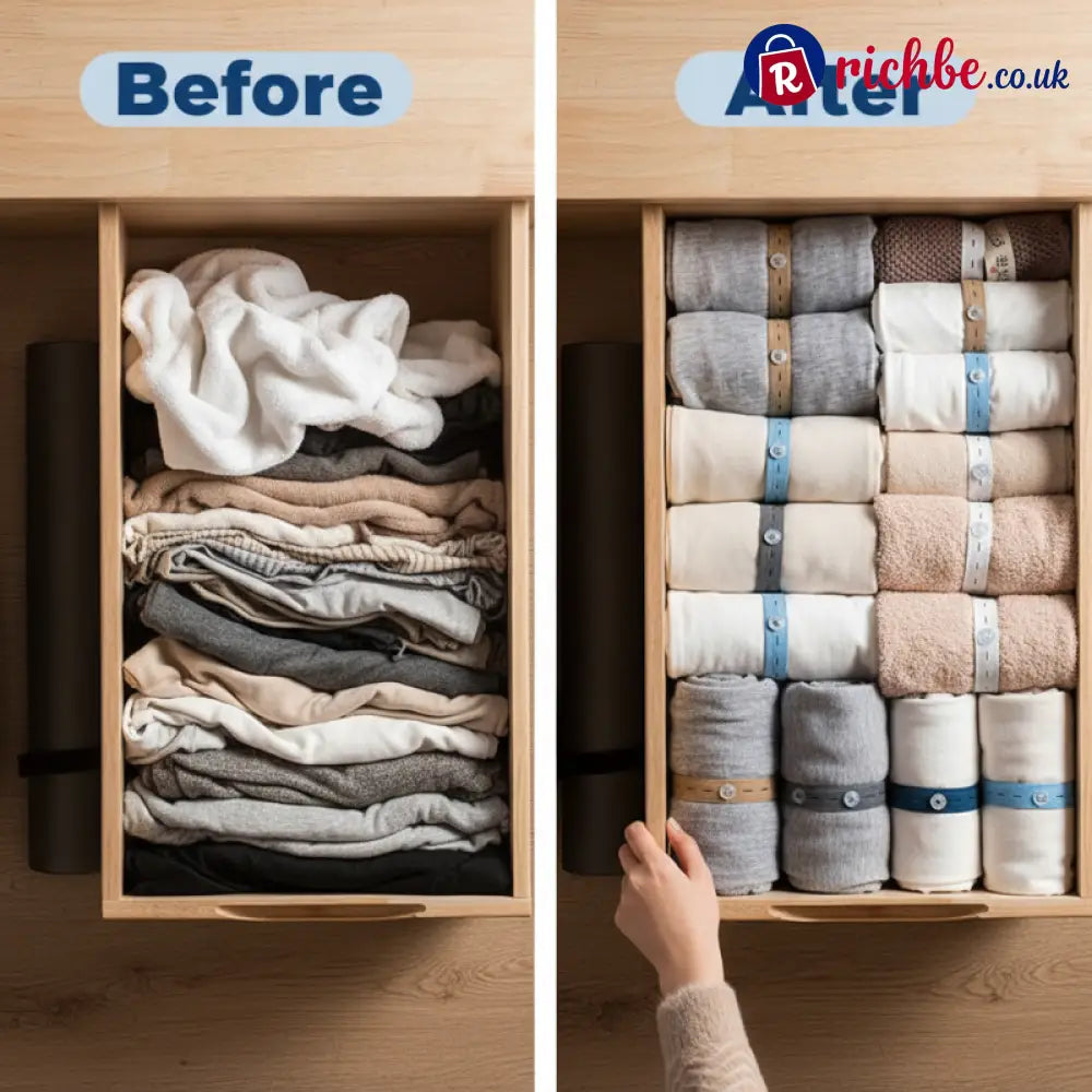 Adjustable Elastic Clothing Organization Bands ✨ - Housewares & Kitchen