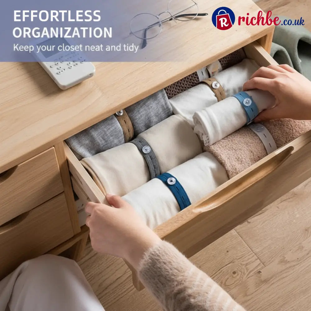 Adjustable Elastic Clothing Organization Bands ✨ - Housewares & Kitchen