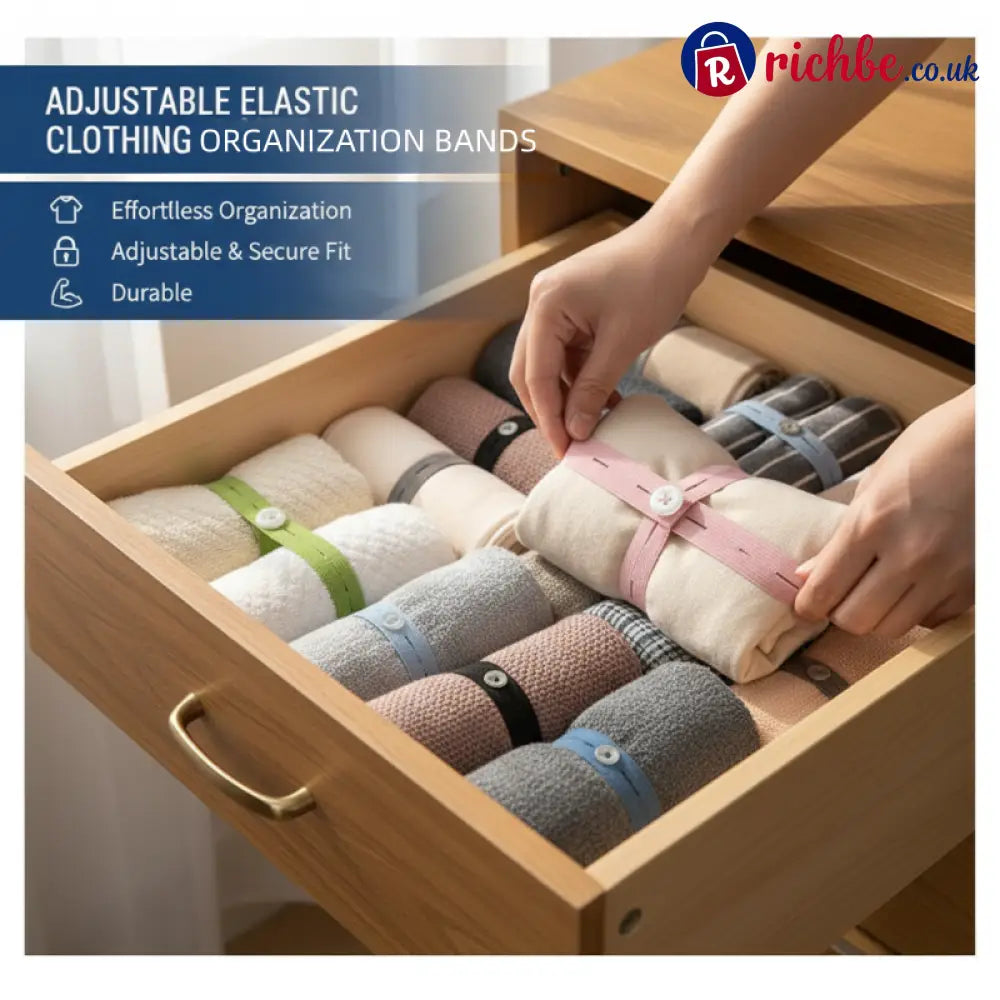 Adjustable Elastic Clothing Organization Bands ✨ - Housewares & Kitchen