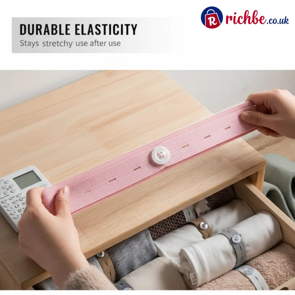 Adjustable Elastic Clothing Organization Bands ✨ - Mixed Color / 10 pcs - Housewares & Kitchen