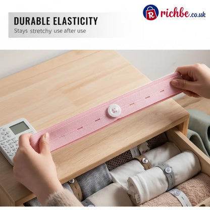 Adjustable Elastic Clothing Organization Bands ✨ - Mixed Color / 10 pcs - Housewares & Kitchen
