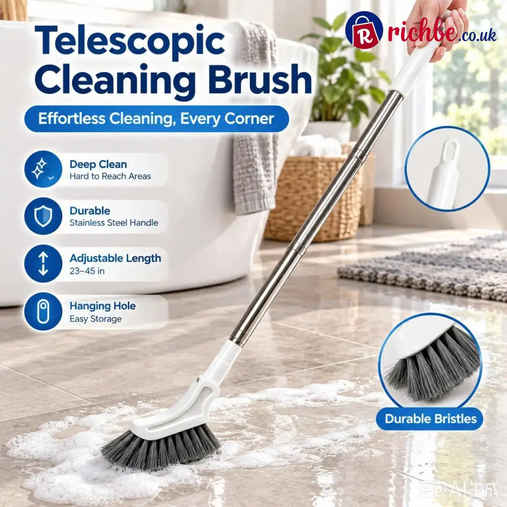Adjustable Length Stainless Steel Telescopic Long Handle Crevice Cleaning Brush 🧹