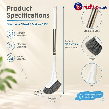 Adjustable Length Stainless Steel Telescopic Long Handle Crevice Cleaning Brush 🧹