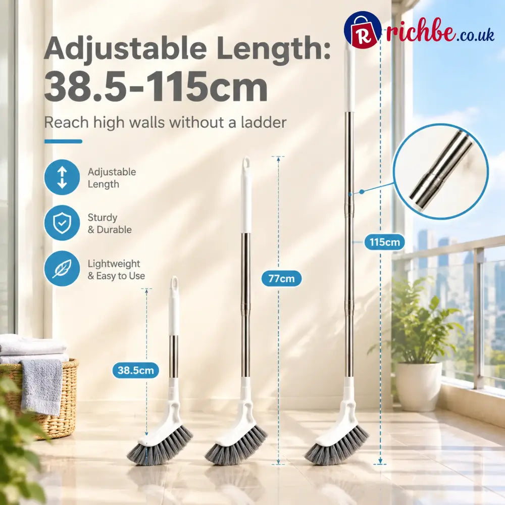 Adjustable Length Stainless Steel Telescopic Long Handle Crevice Cleaning Brush 🧹