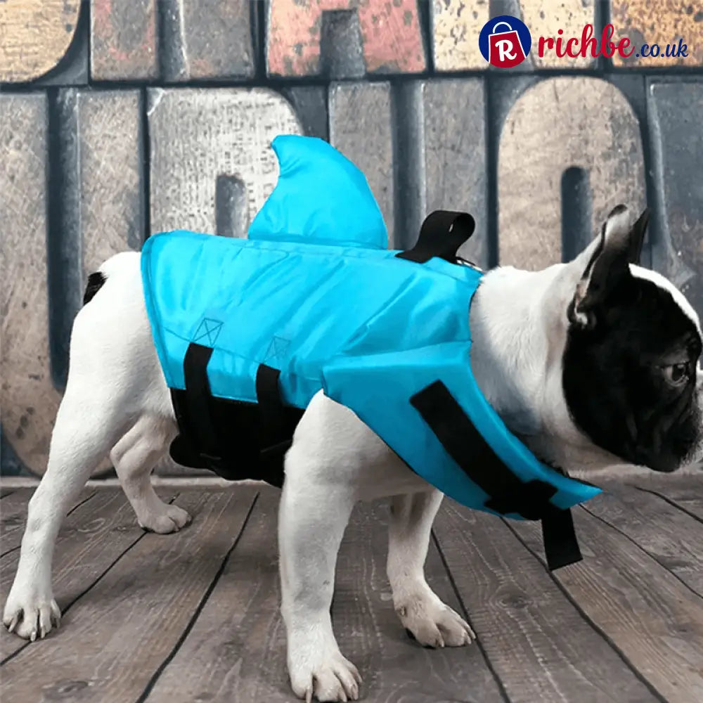 🐕‍🦺 Adjustable Shark-Shaped Dog Life Vest – Your Pup Will Look Fin-Tastic! | Safety Float + Cute Design - Blue / XS 1.1