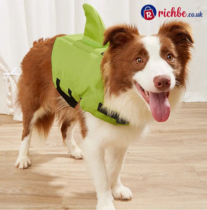 🐕‍🦺 Adjustable Shark-Shaped Dog Life Vest – Your Pup Will Look Fin-Tastic! | Safety Float + Cute Design - Green / XS